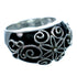 Jet Silver Southwestern Jewelry Ring Size 8-1/4 YS60982